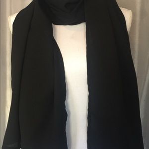 Black Chiffon scarf,wrap,shawl,72”x31”